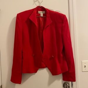 Red Christian Dior blazer.